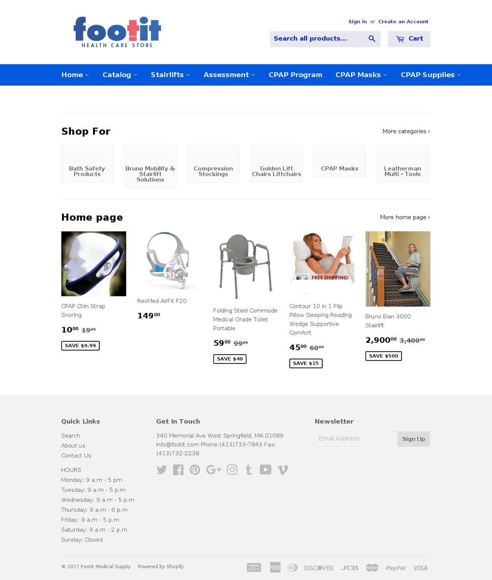 Xtra Shopify theme site example footit.com