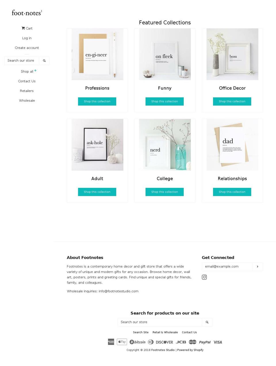 pop -- WH Shopify theme site example footnotesdesign.com