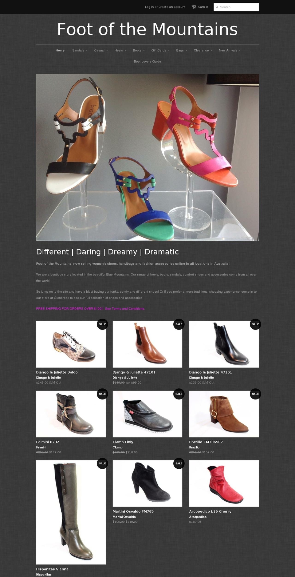 footofthemountains.com.au shopify website screenshot