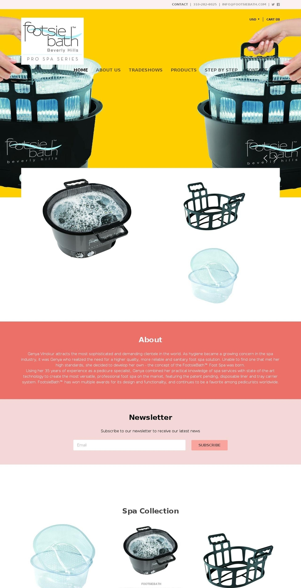 footsiebath.com shopify website screenshot