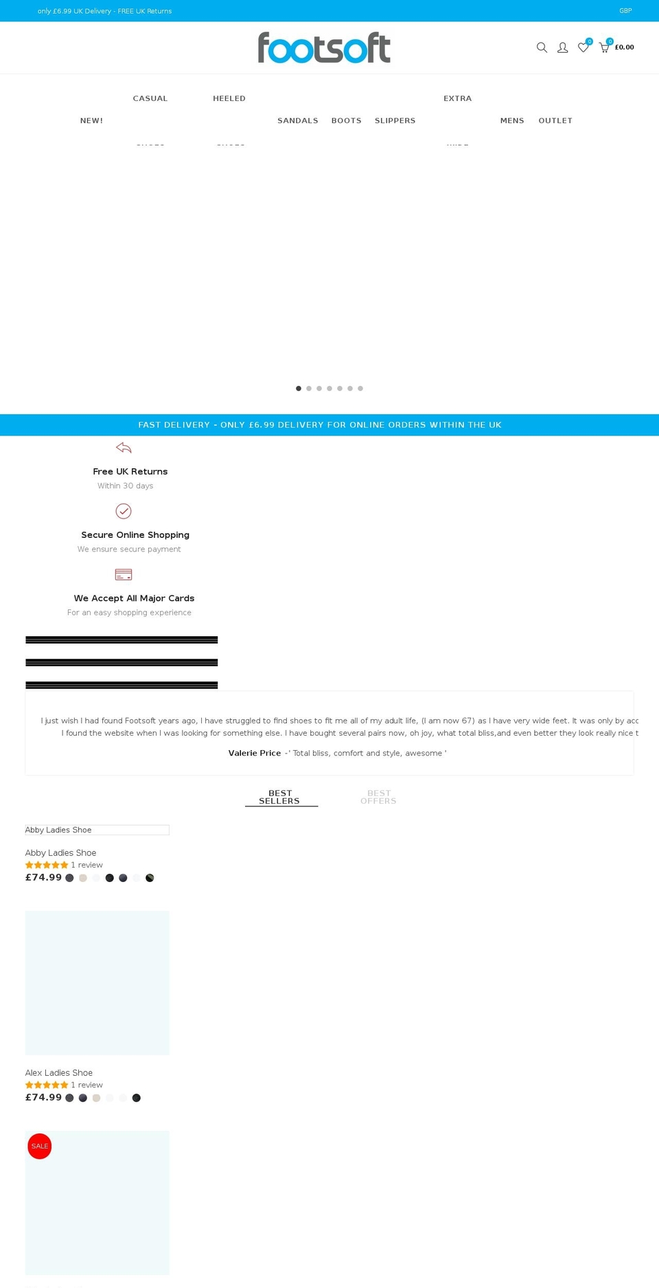 footsoft.co.uk shopify website screenshot