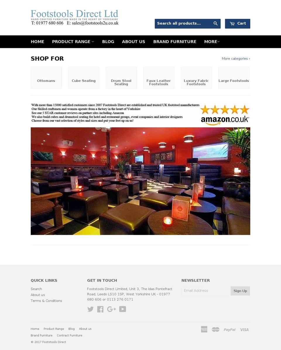 footstoolsdirect.com shopify website screenshot