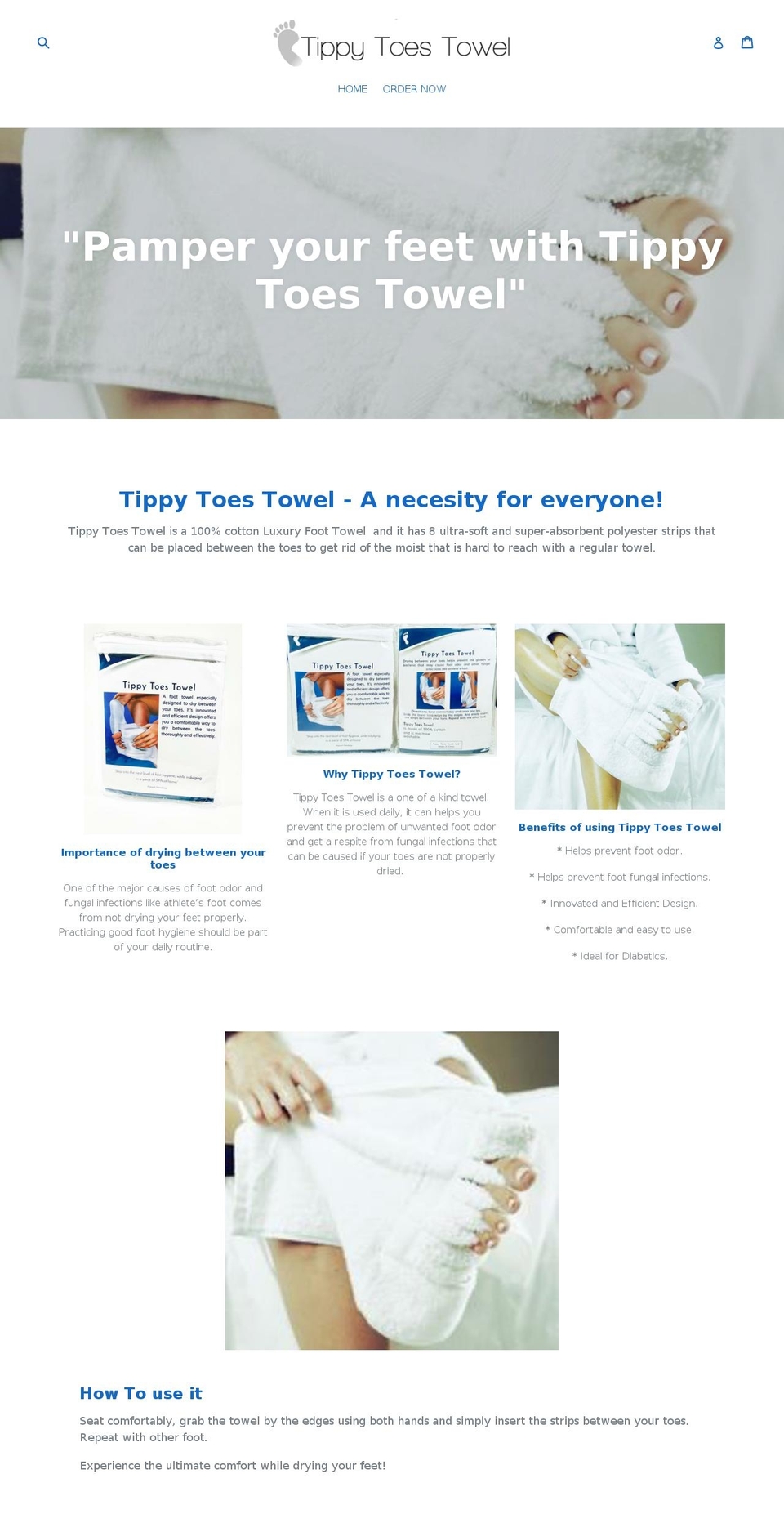 foottowel.com — Shopify storefront screenshot