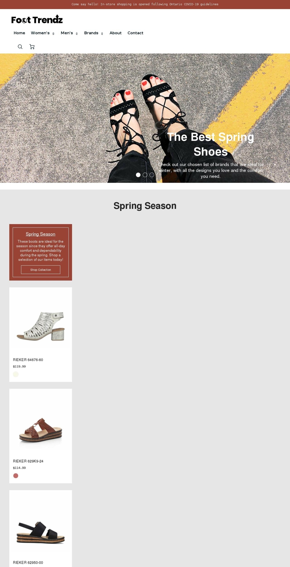foottrendz.ca shopify website screenshot