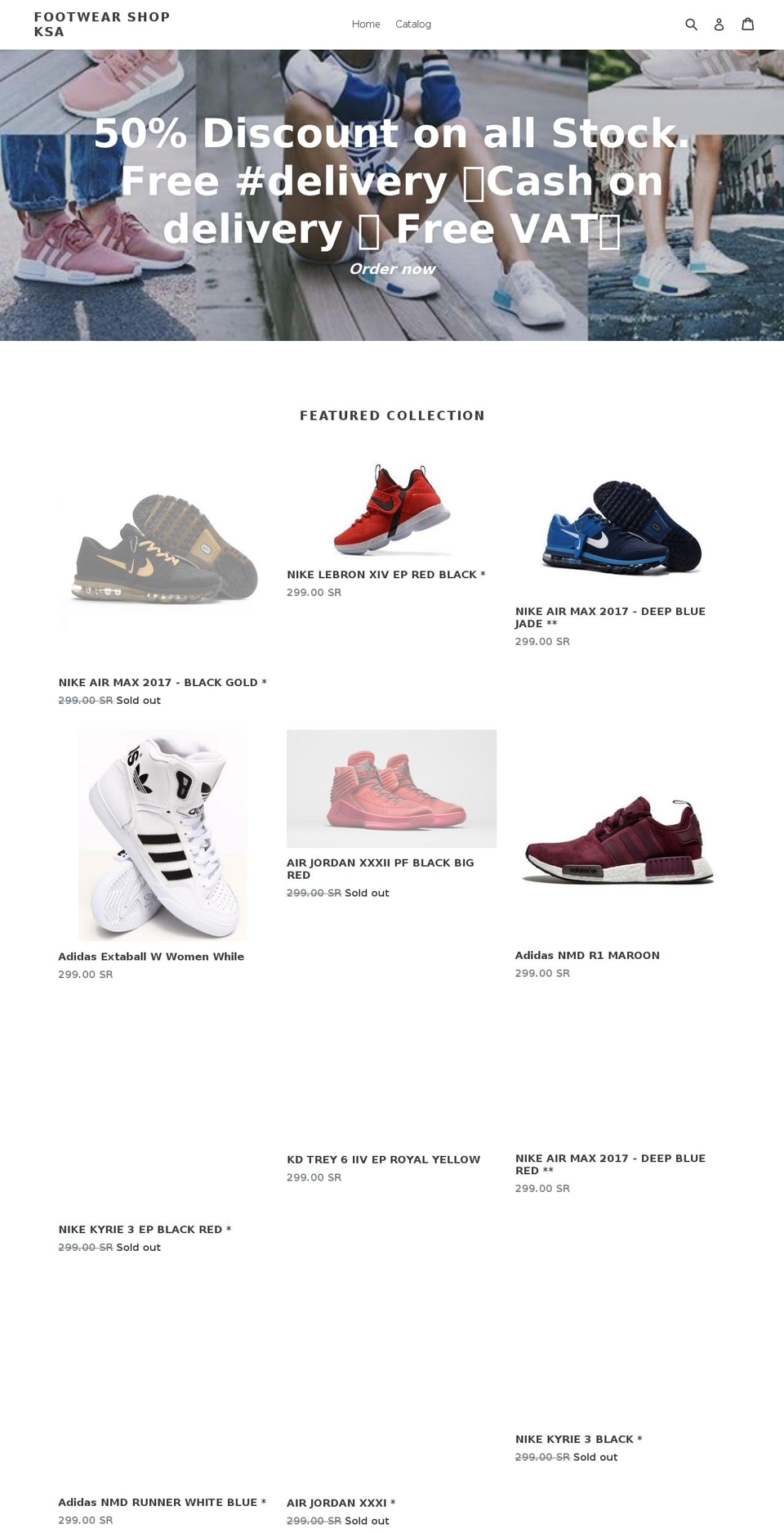 footwearshopksa.com shopify website screenshot