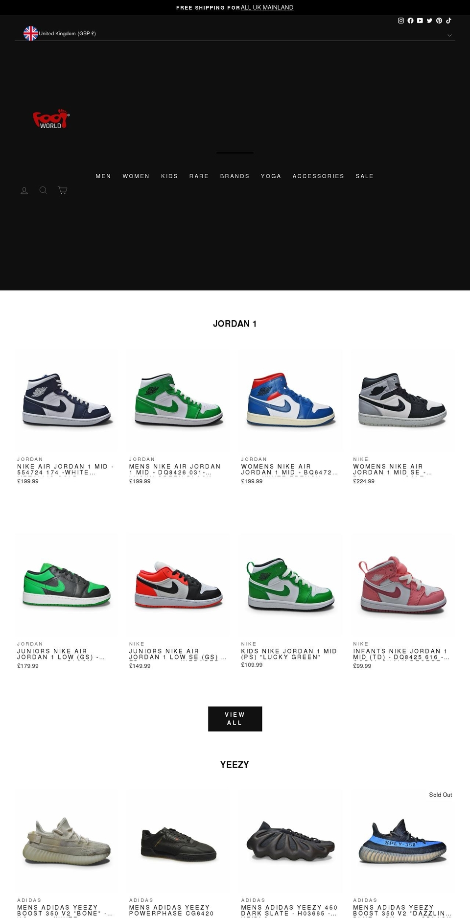 footworlduk.com shopify website screenshot