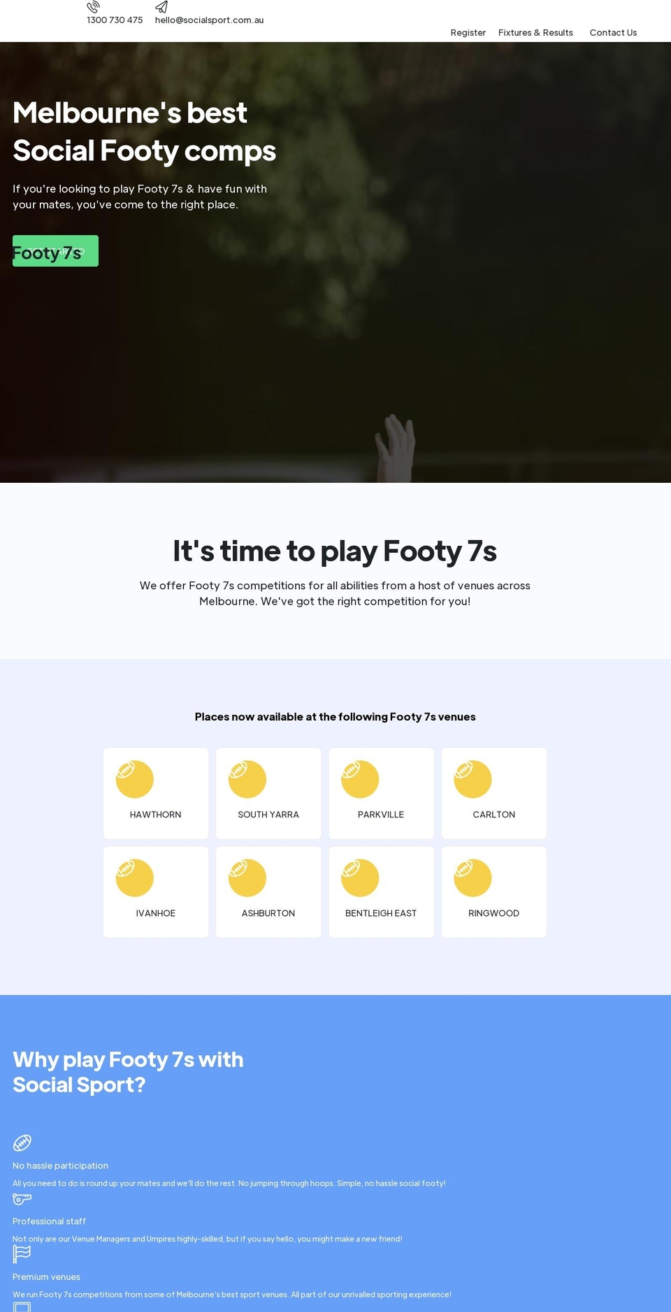 footy7s.com.au shopify website screenshot