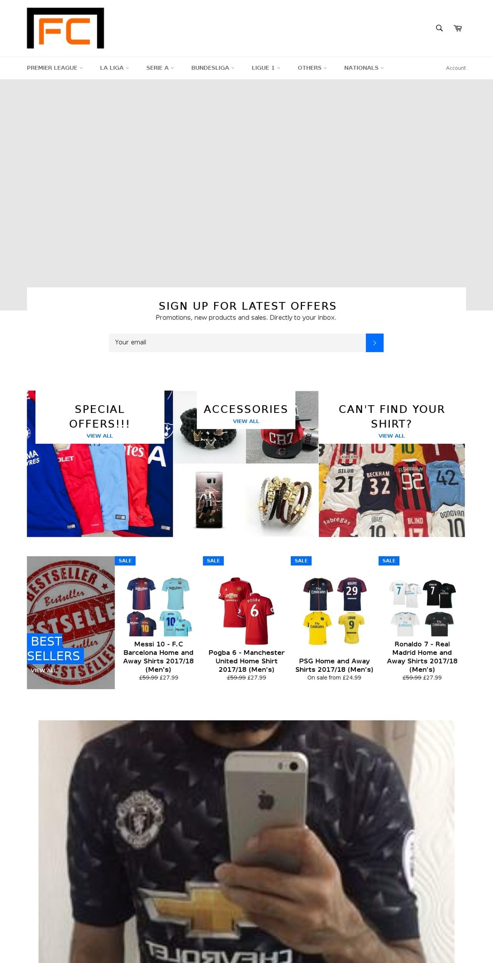 footycart.com — Shopify storefront screenshot