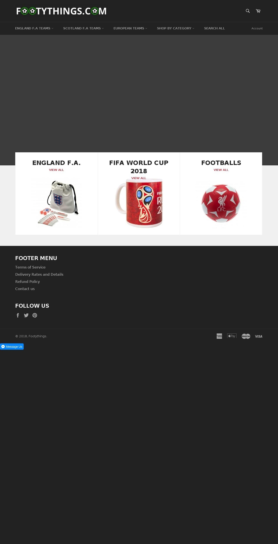 footythings.com — Shopify storefront screenshot