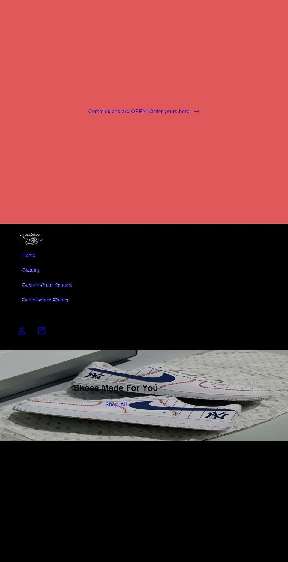 footzcustoms.com shopify website screenshot