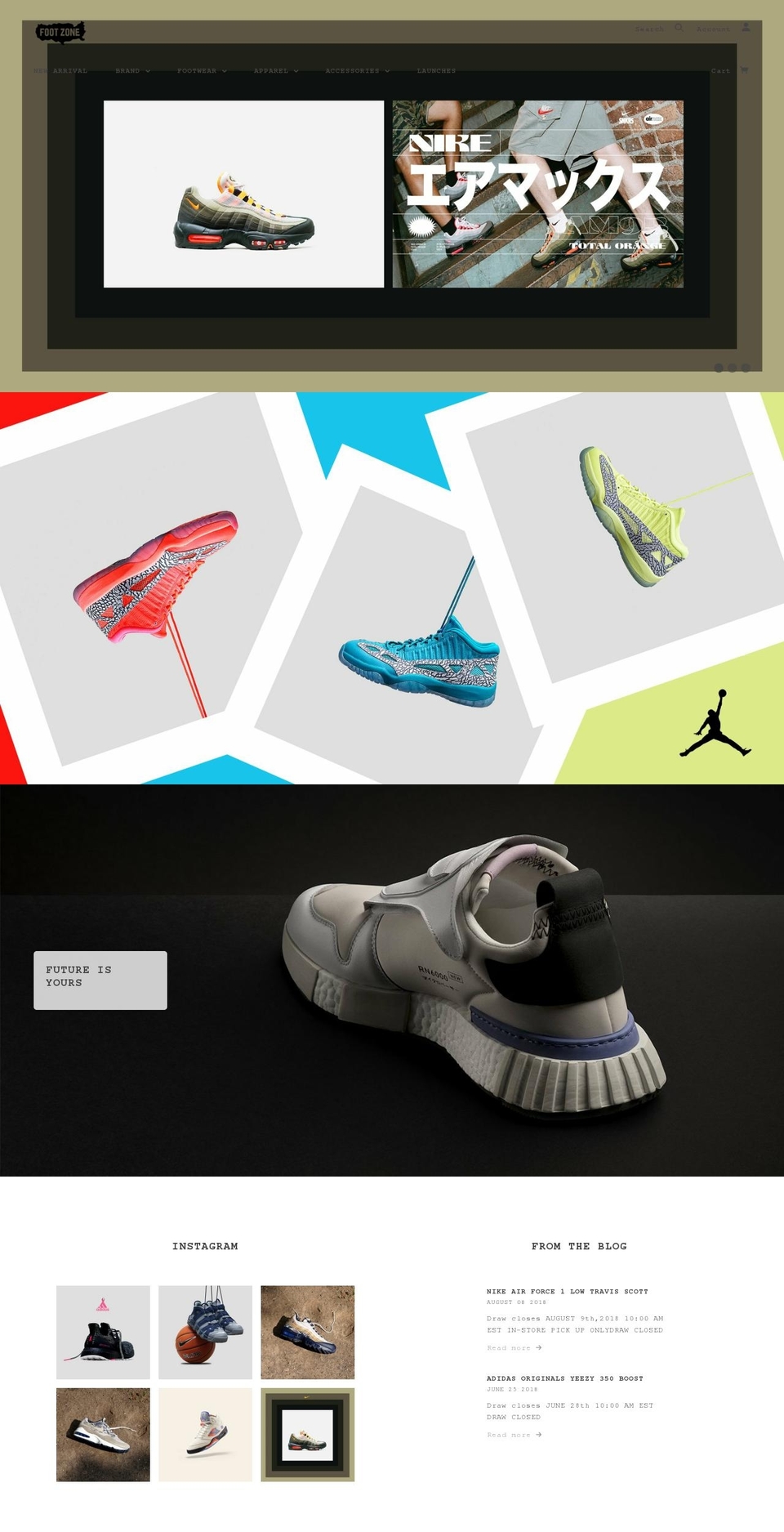 footzonenyc.com — Shopify storefront screenshot
