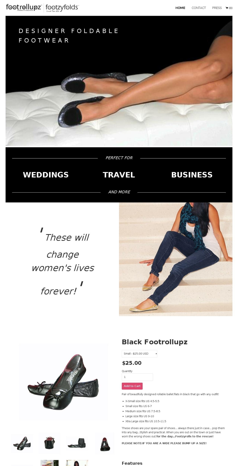 footzy-folds Shopify theme site example footzroll.com