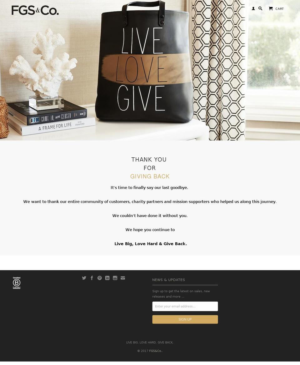 for-good-sake.com shopify website screenshot