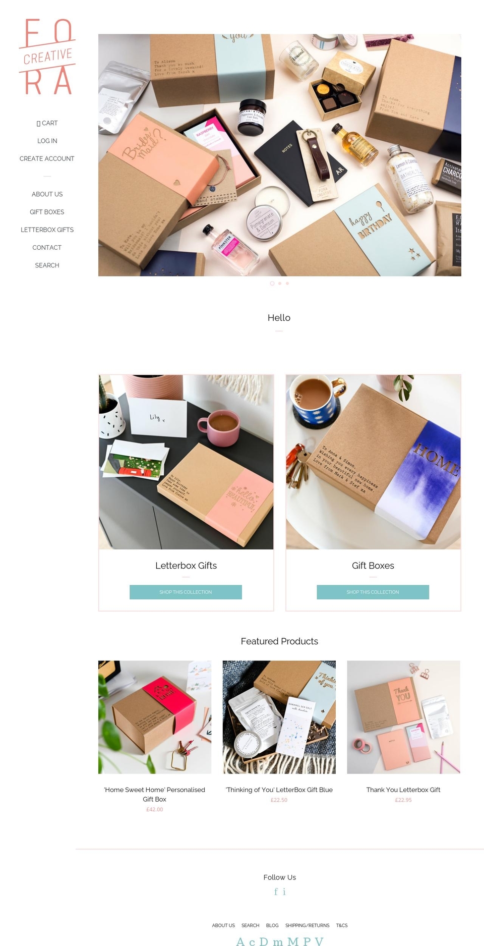 foracreative.co.uk shopify website screenshot