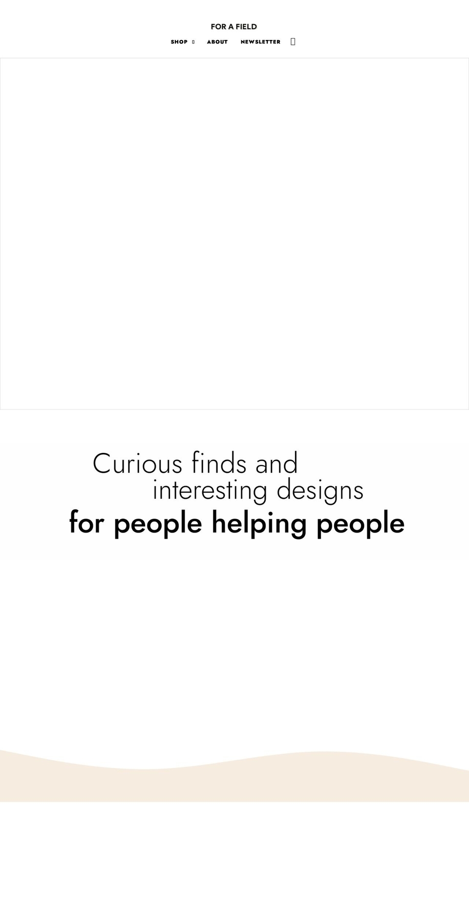 forafield.com shopify website screenshot
