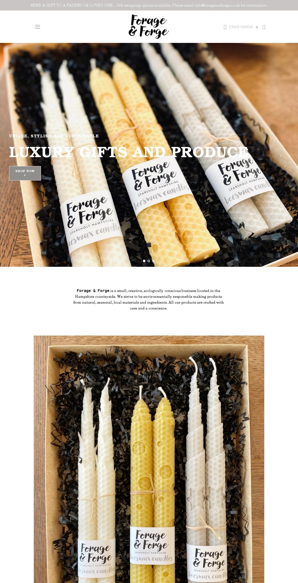 forageandforge.co.uk shopify website screenshot