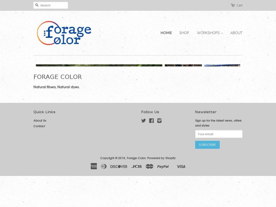 foragecolor.com — Shopify storefront screenshot
