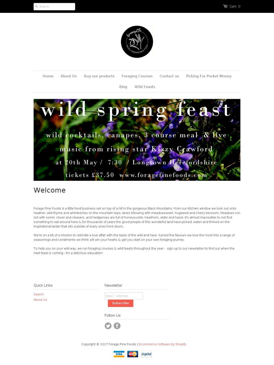 foragefinefoods.com shopify website screenshot