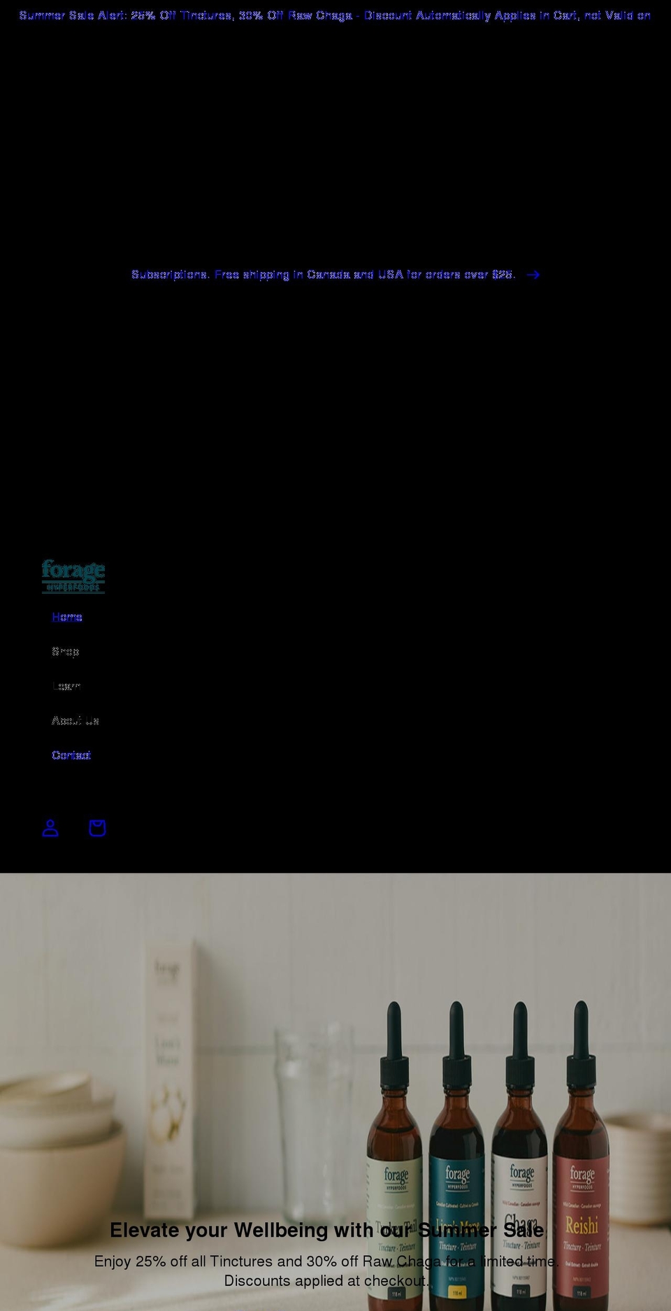 foragehyperfoods.com shopify website screenshot