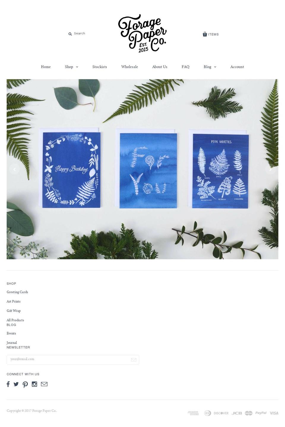 foragepaperco.com shopify website screenshot