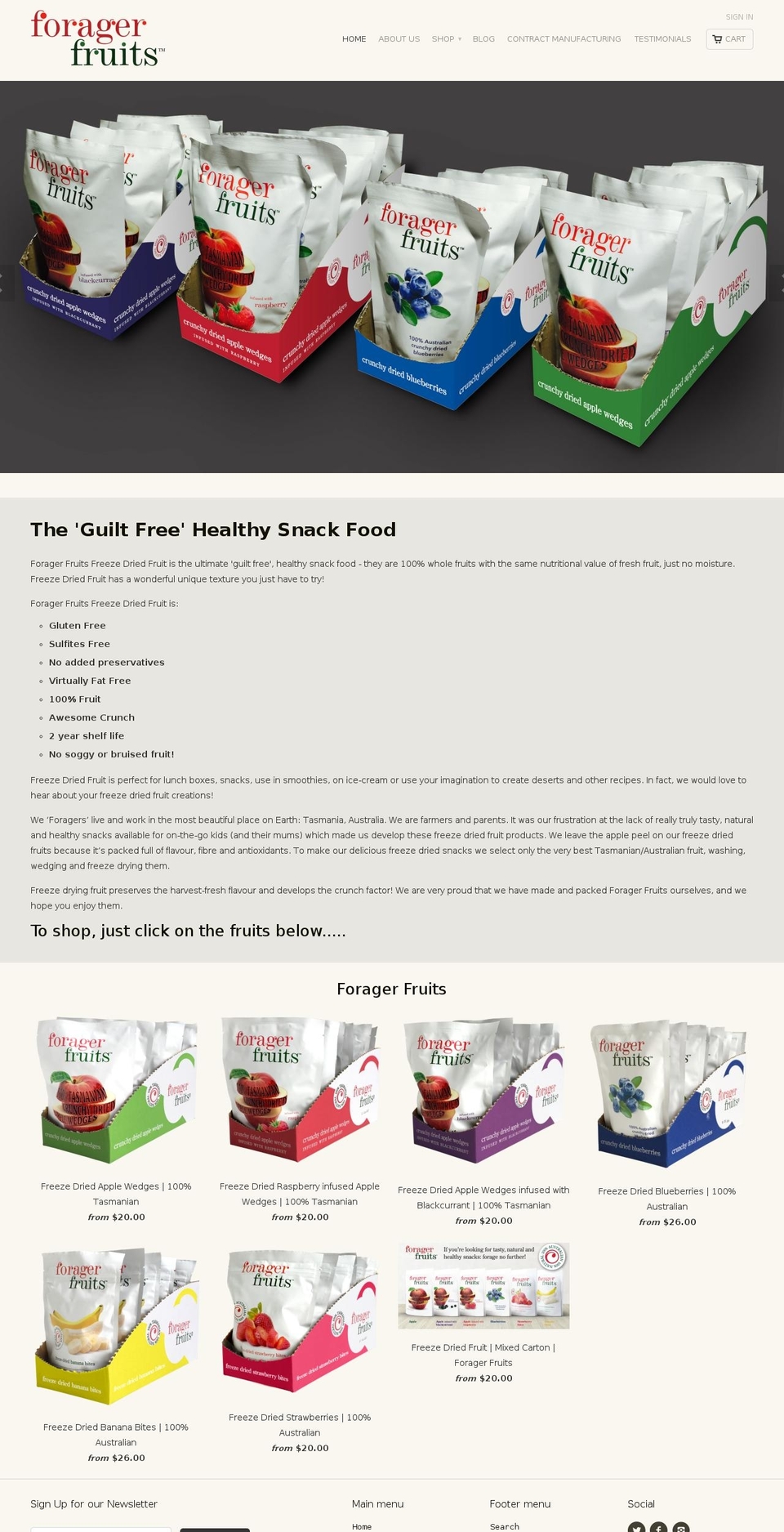 foragerfruits.com.au shopify website screenshot