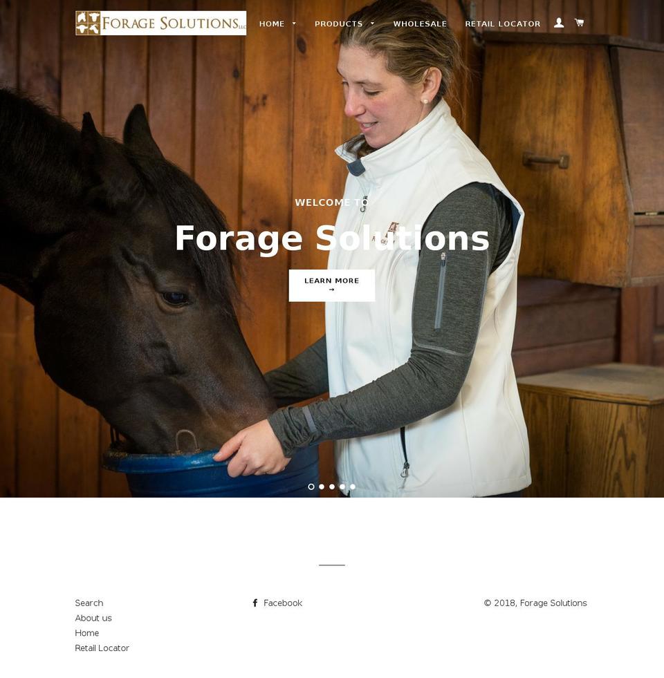 foragesolutions.net shopify website screenshot