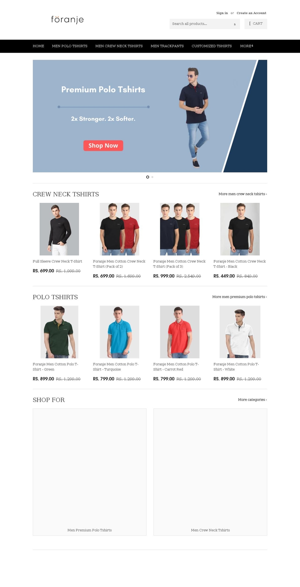 foranje.com shopify website screenshot