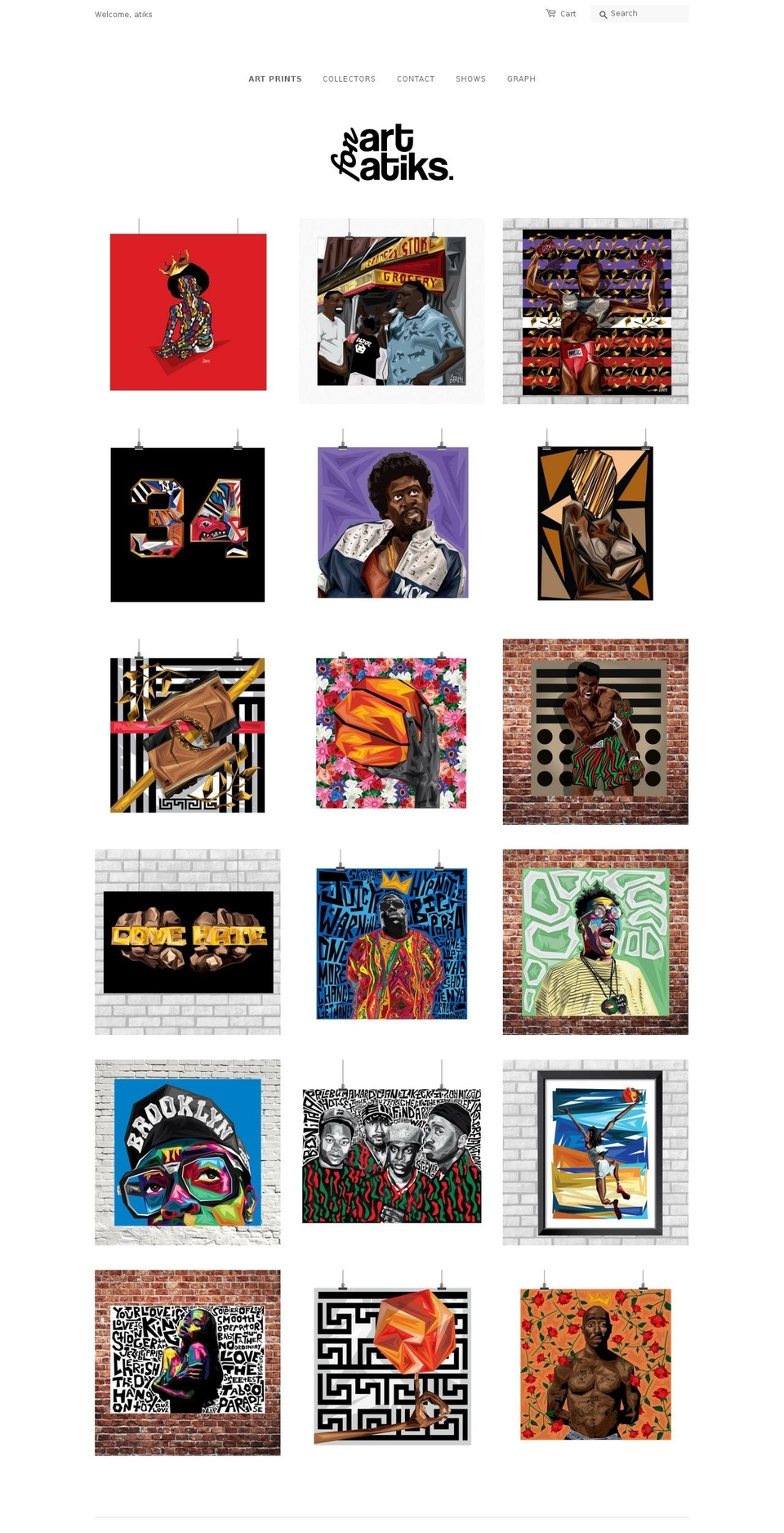 forartatiks.com shopify website screenshot