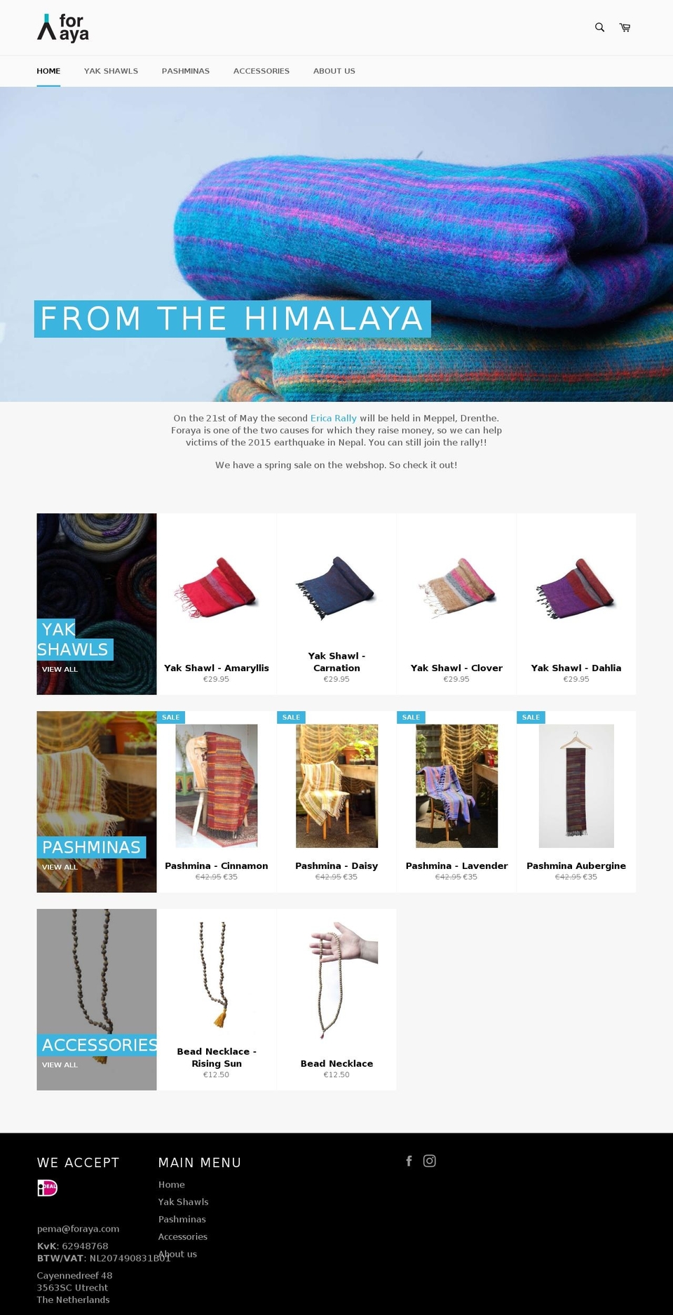 foraya.com shopify website screenshot