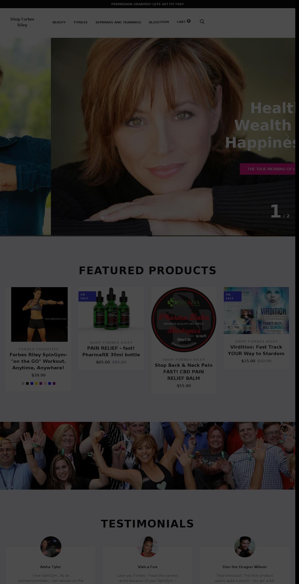 forbesfactorfitness.com — Shopify storefront screenshot
