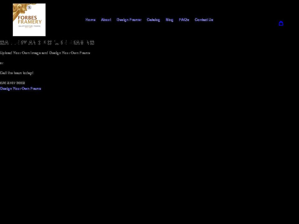 forbesframery.com shopify website screenshot