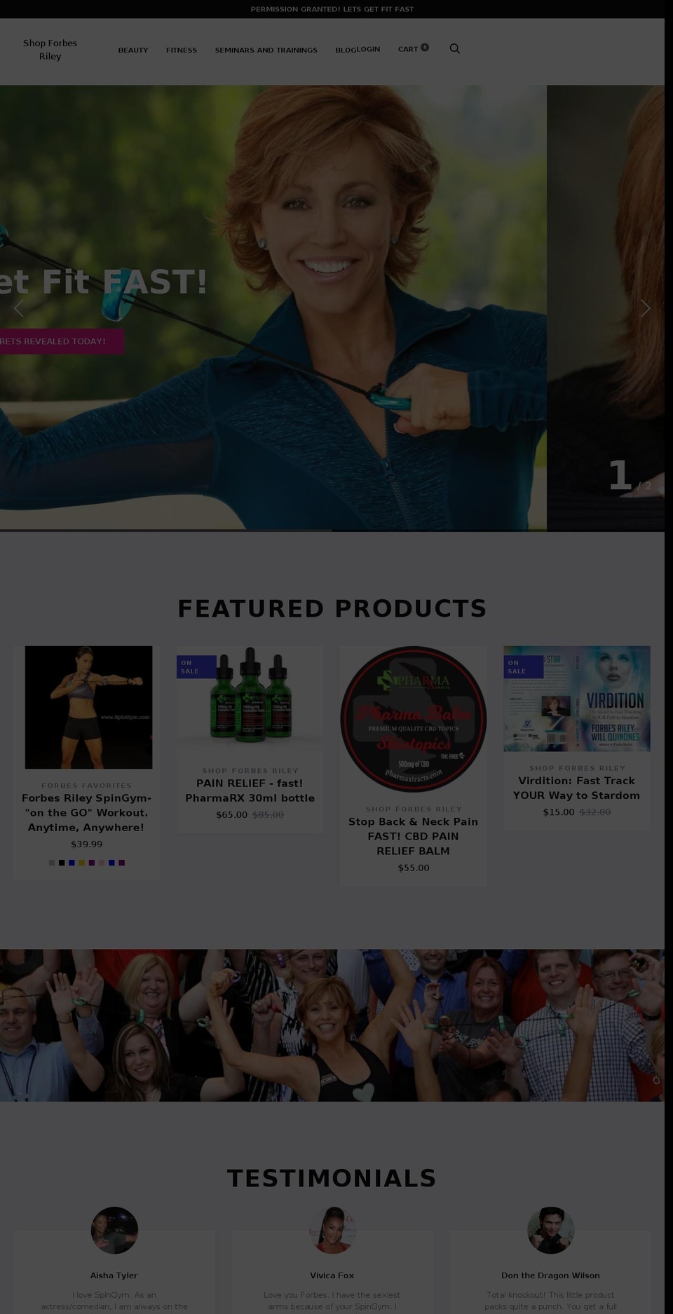 forbesrileyliving.com — Shopify storefront screenshot