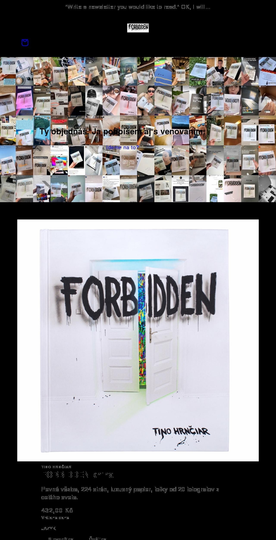 forbidden.sk shopify website screenshot