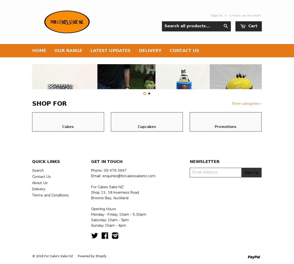 forcakessakenz.com shopify website screenshot