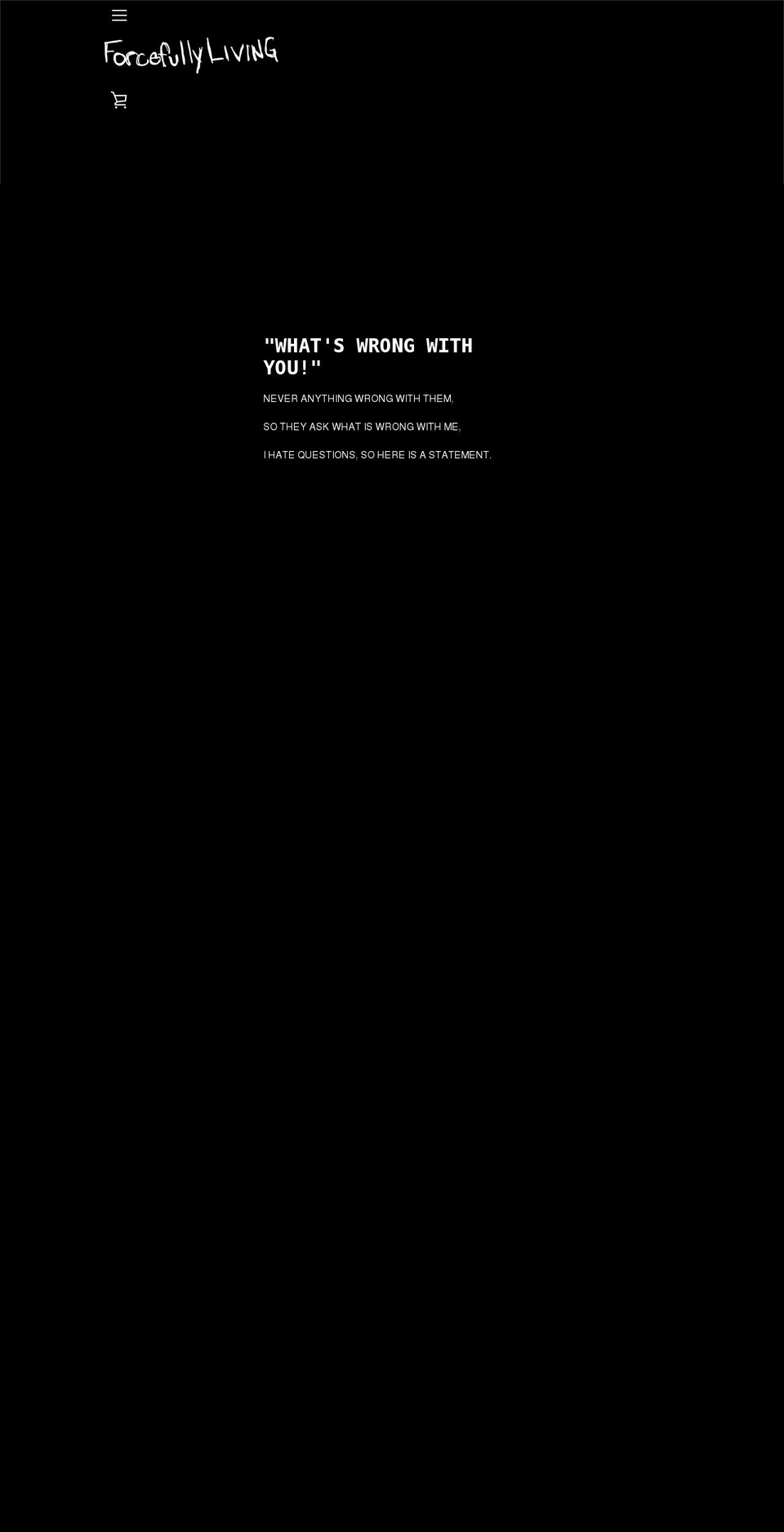 forcefullyliving.com shopify website screenshot