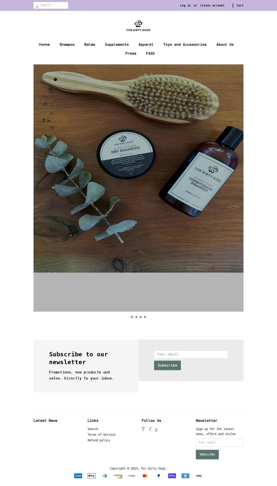 fordirtydogs.com shopify website screenshot