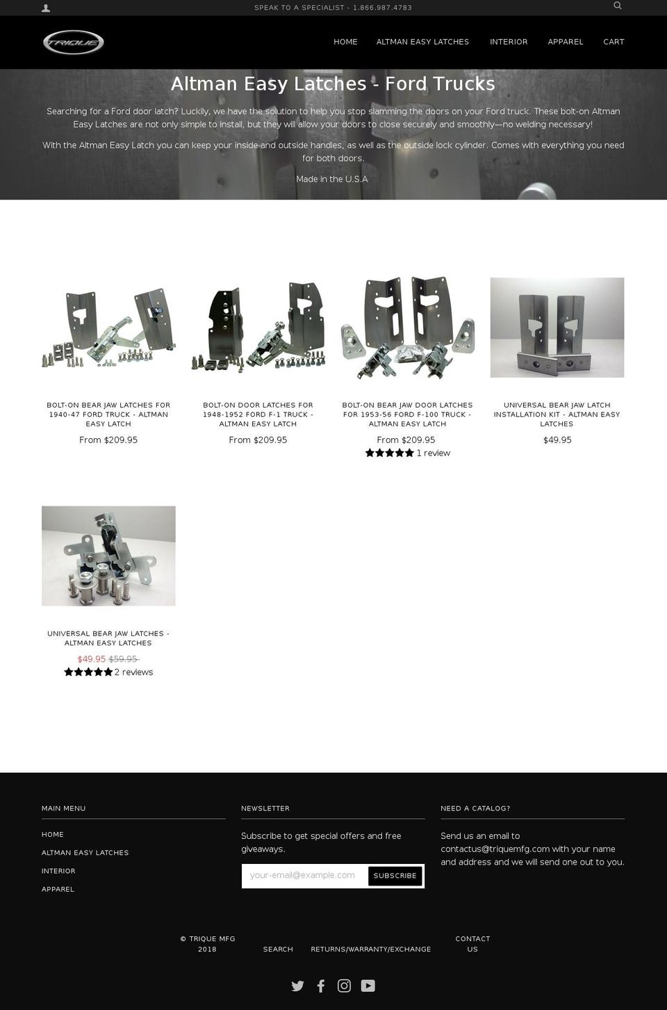fordlatches.com — Shopify storefront screenshot