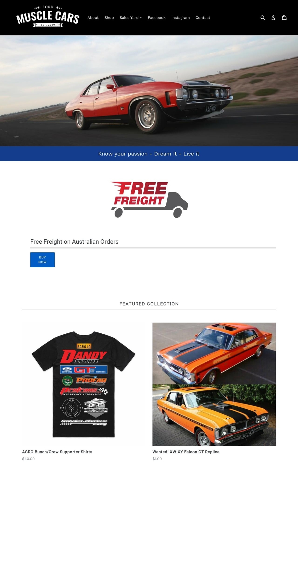 fordmusclecarsfmc.com.au shopify website screenshot