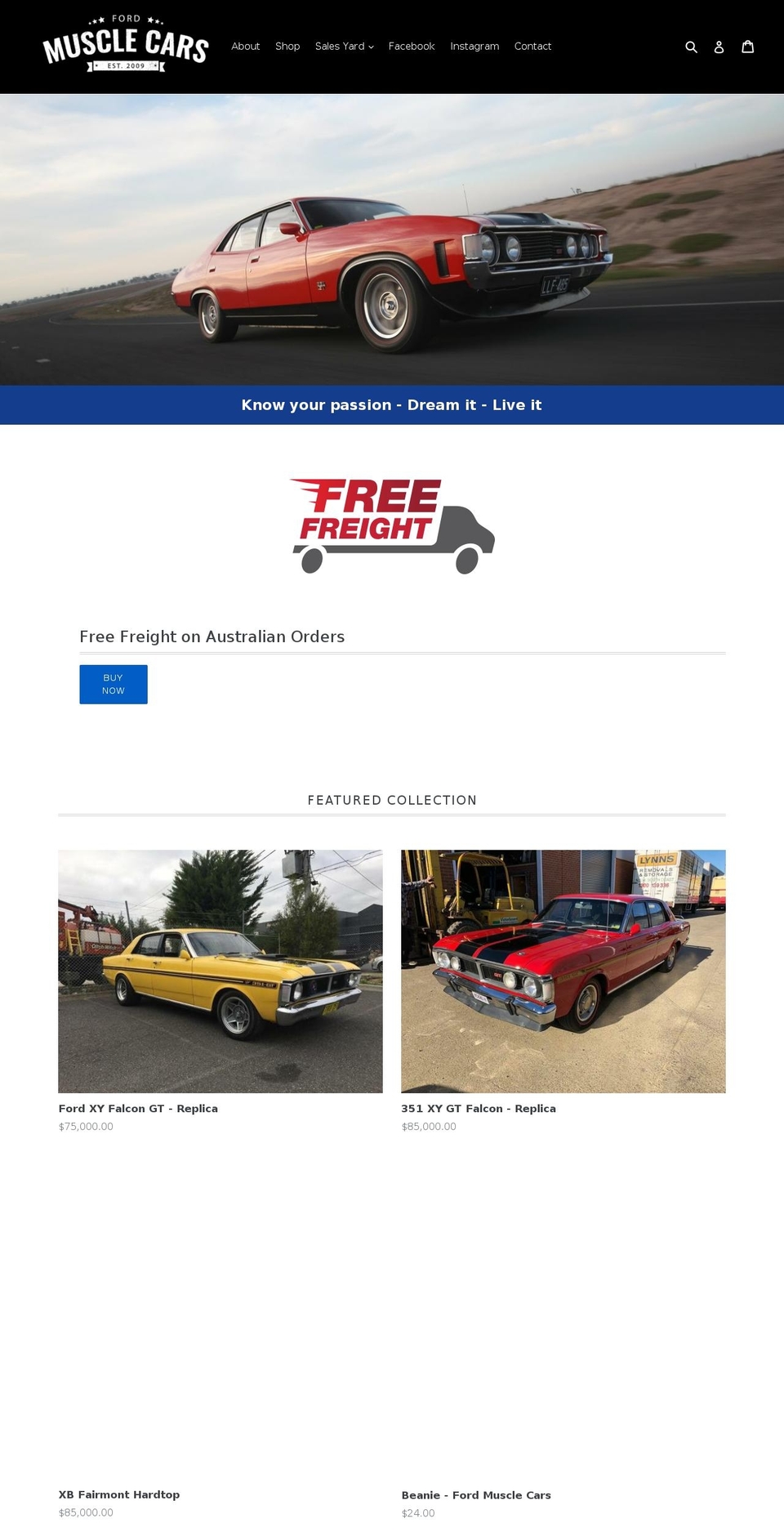 Live Devika Creations Theme Shopify theme site example fordmusclecarsfmc.com