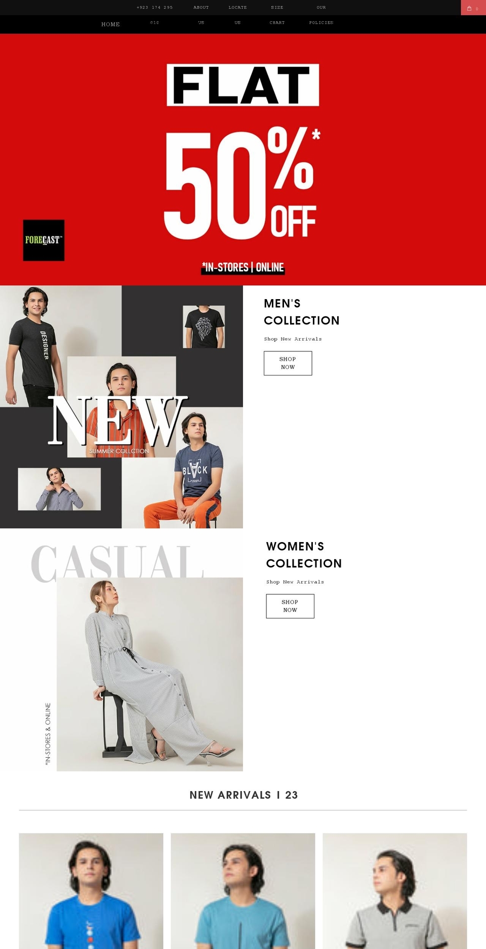 forecast.com.pk shopify website screenshot