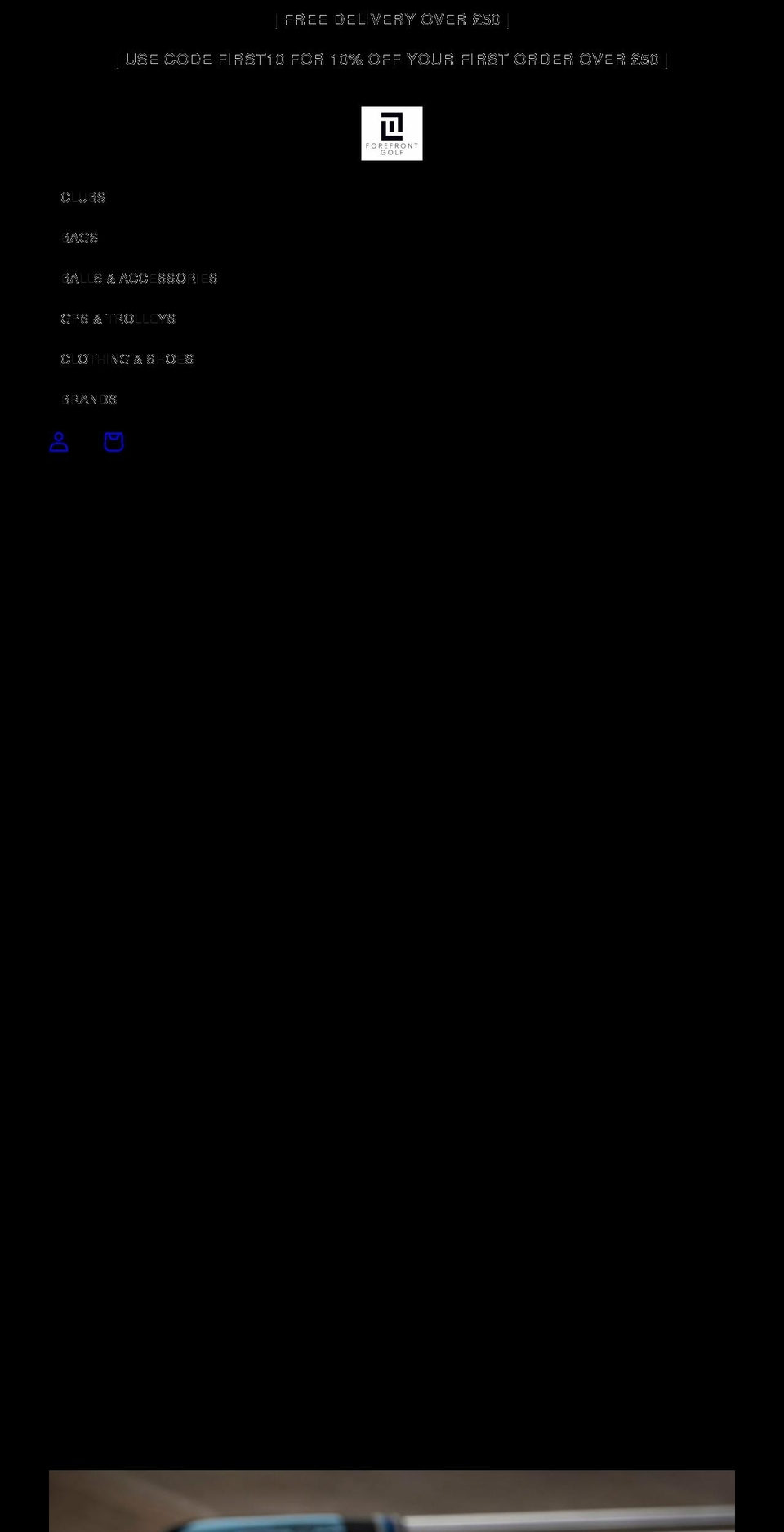 forefrontgolf.co.uk shopify website screenshot