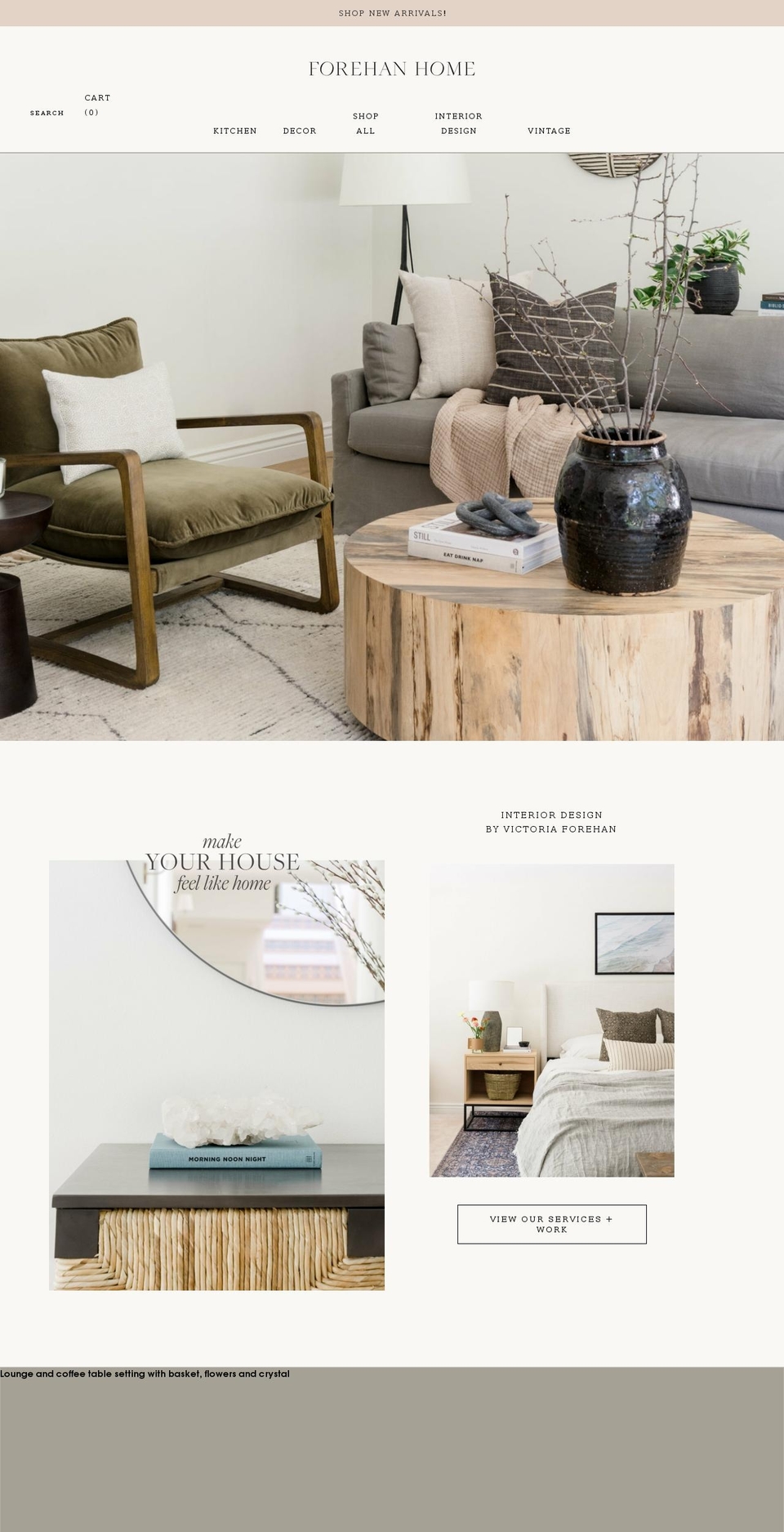 forehanhome.com shopify website screenshot