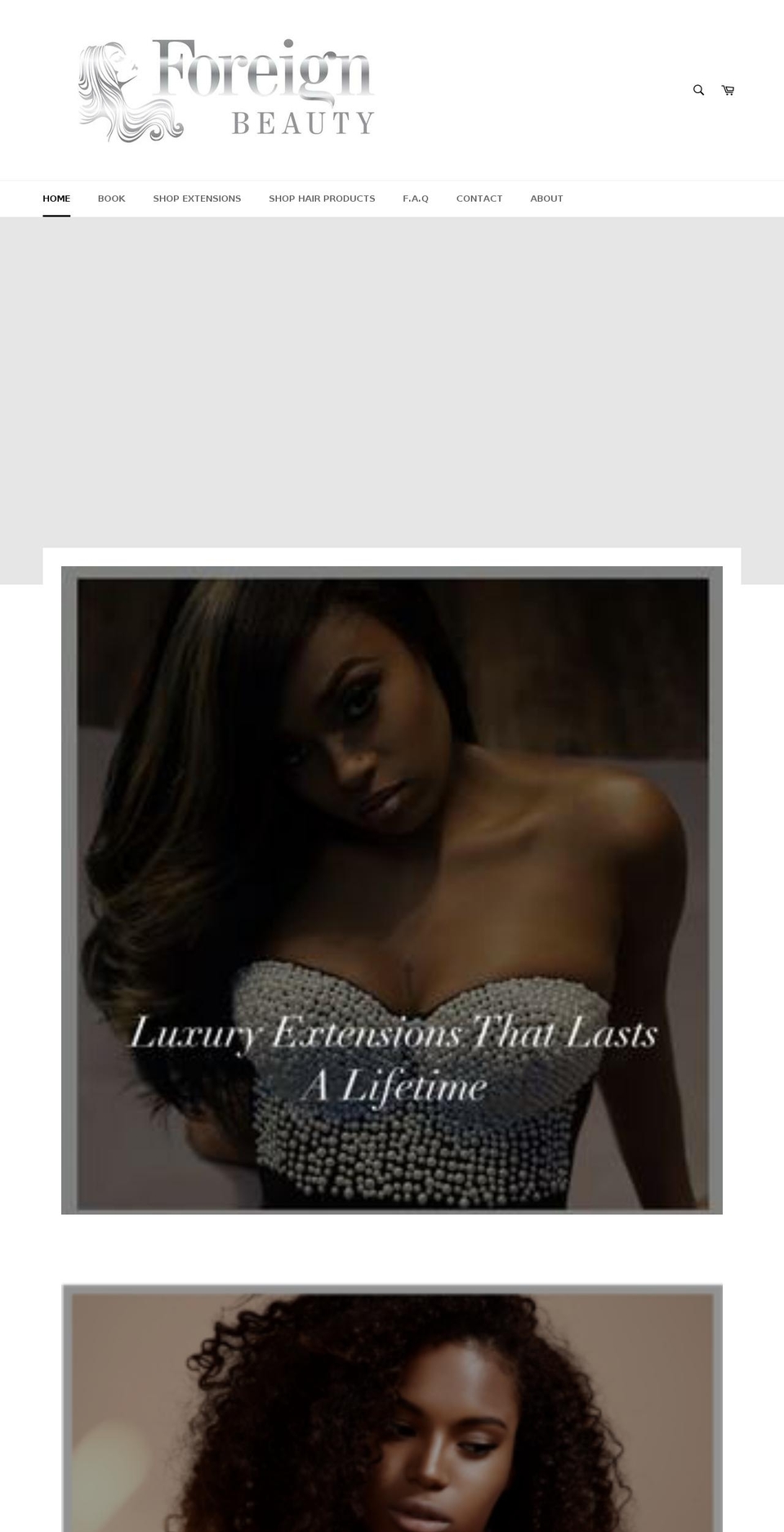 foreign-beauty.com shopify website screenshot