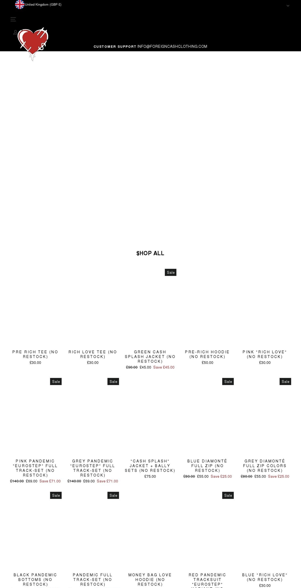 foreigncashnyc.com shopify website screenshot