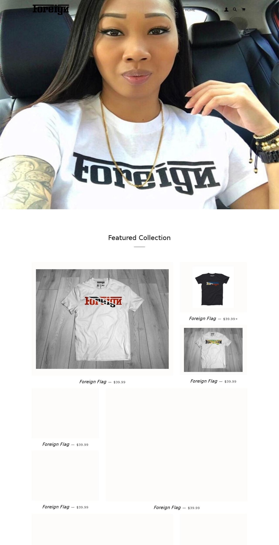 foreignclothinginc.com — Shopify storefront screenshot