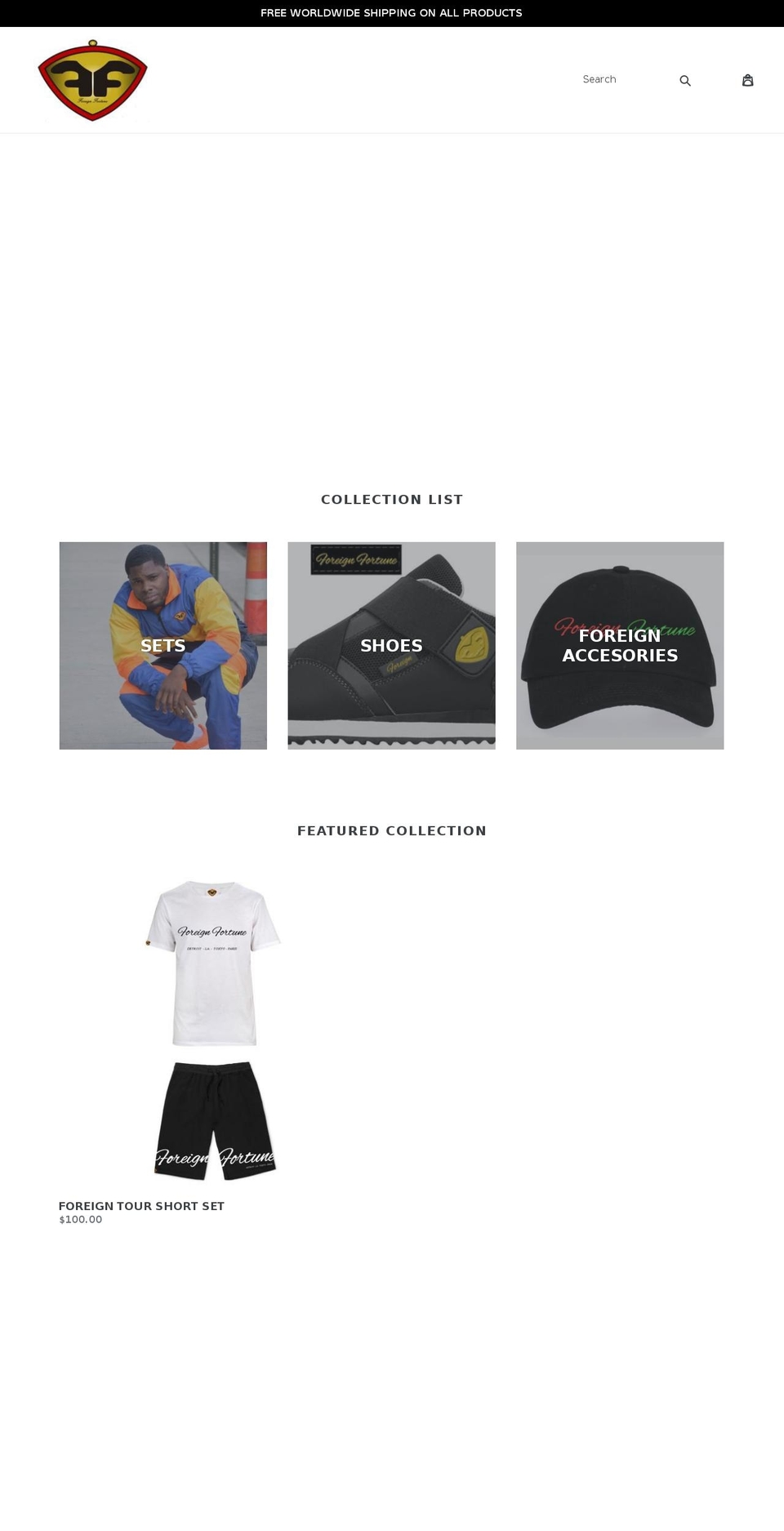foreignfortune.com — Shopify storefront screenshot