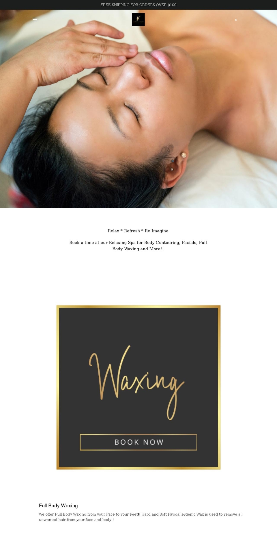 foreignluxurybeautybar.com shopify website screenshot