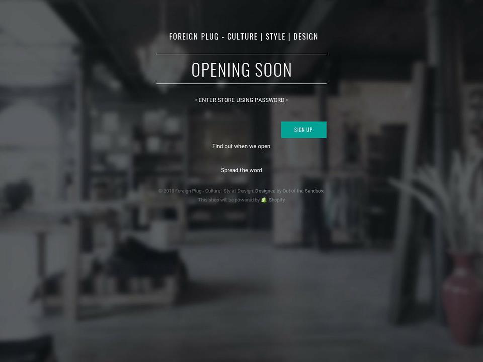 foreignplug.com — Shopify storefront screenshot