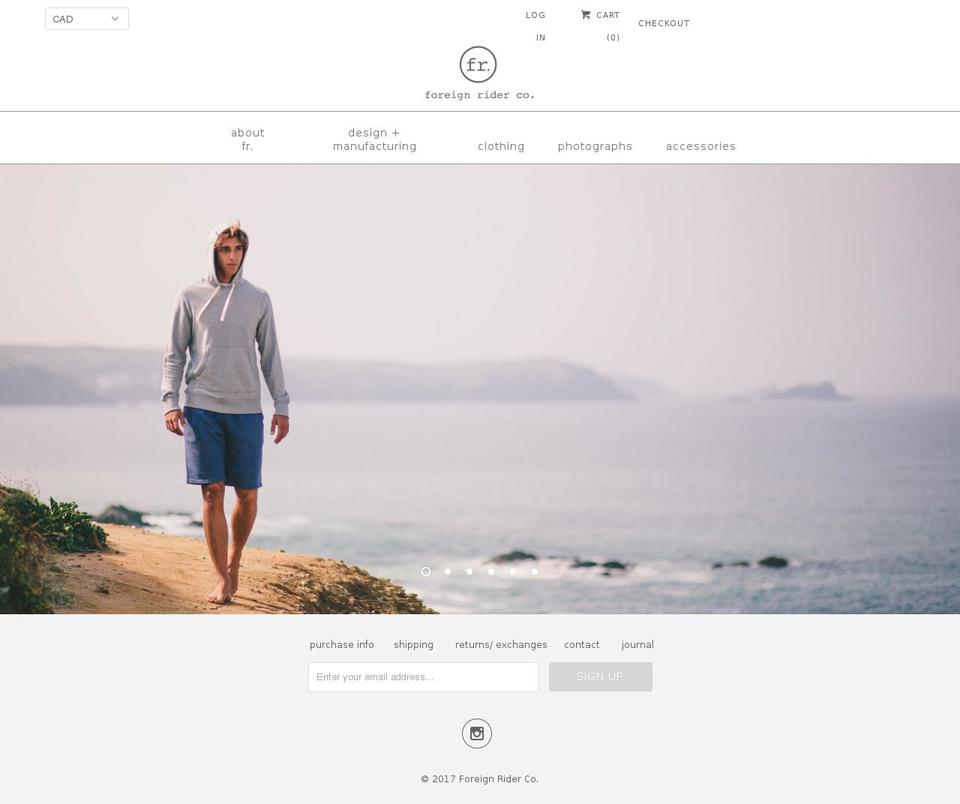 foreignrider.com shopify website screenshot