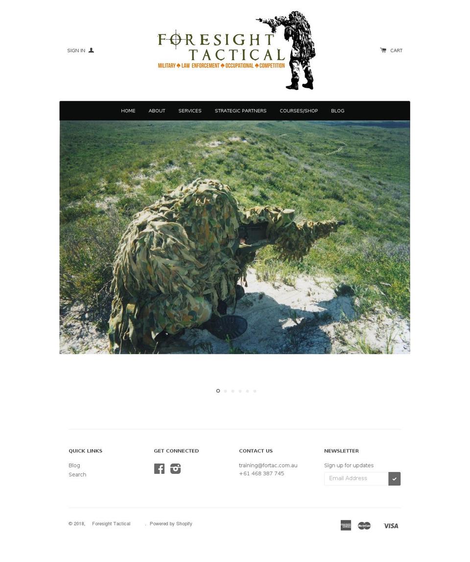 foresighttactical.com — Shopify storefront screenshot
